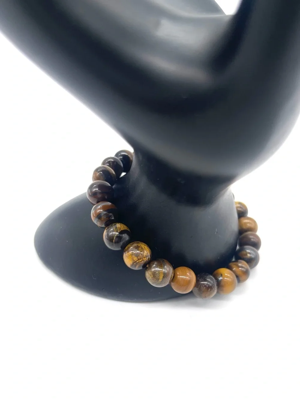 Tiger Eye Beaded Stretch Bracelet - Brown
